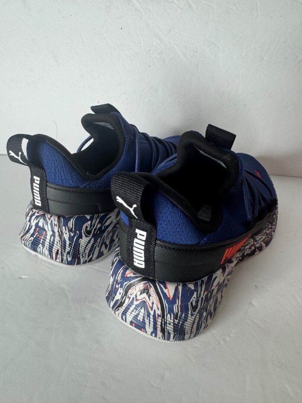 PUMA One4All 2.0 Slip On Sneakers Big Kids US 4.5 Shoes Crazy Kits Jr. Blue Red - Picture 5 of 7